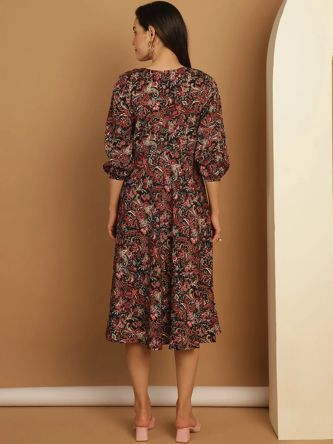 Black Floral Print Dress - Women's Western Wear & Outfits