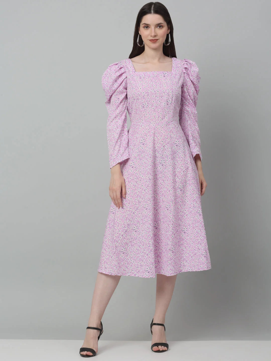 Floral Print Puff Sleeve Dress | Women's Western Wear Online