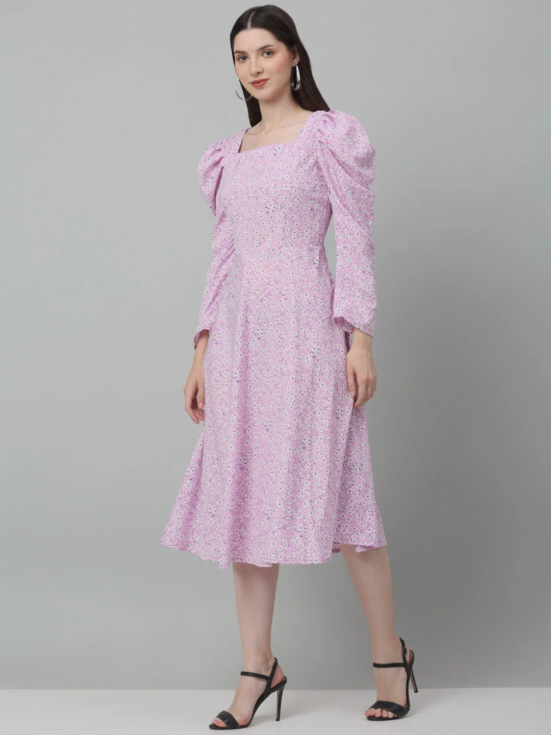 Floral Print Puff Sleeve Dress | Women's Western Wear Online