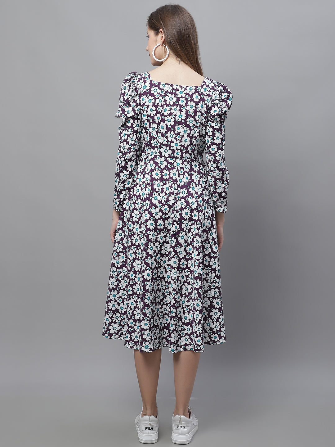 DesiQlo Women Printed Dress - Purple