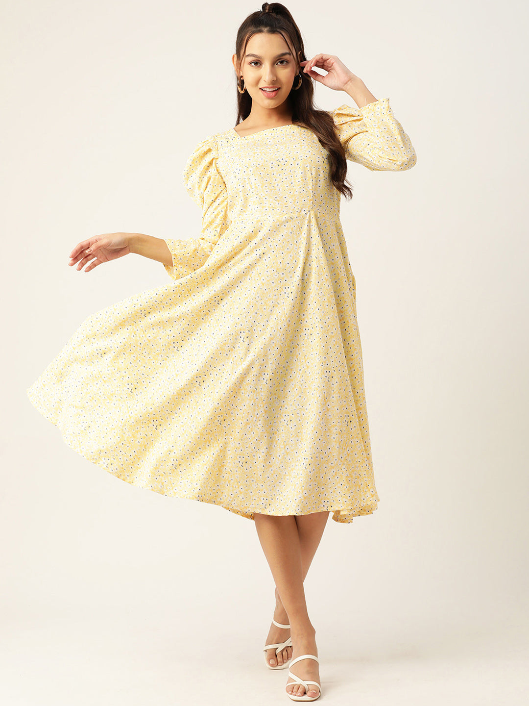 DesiQlo Women Dress - Yellow