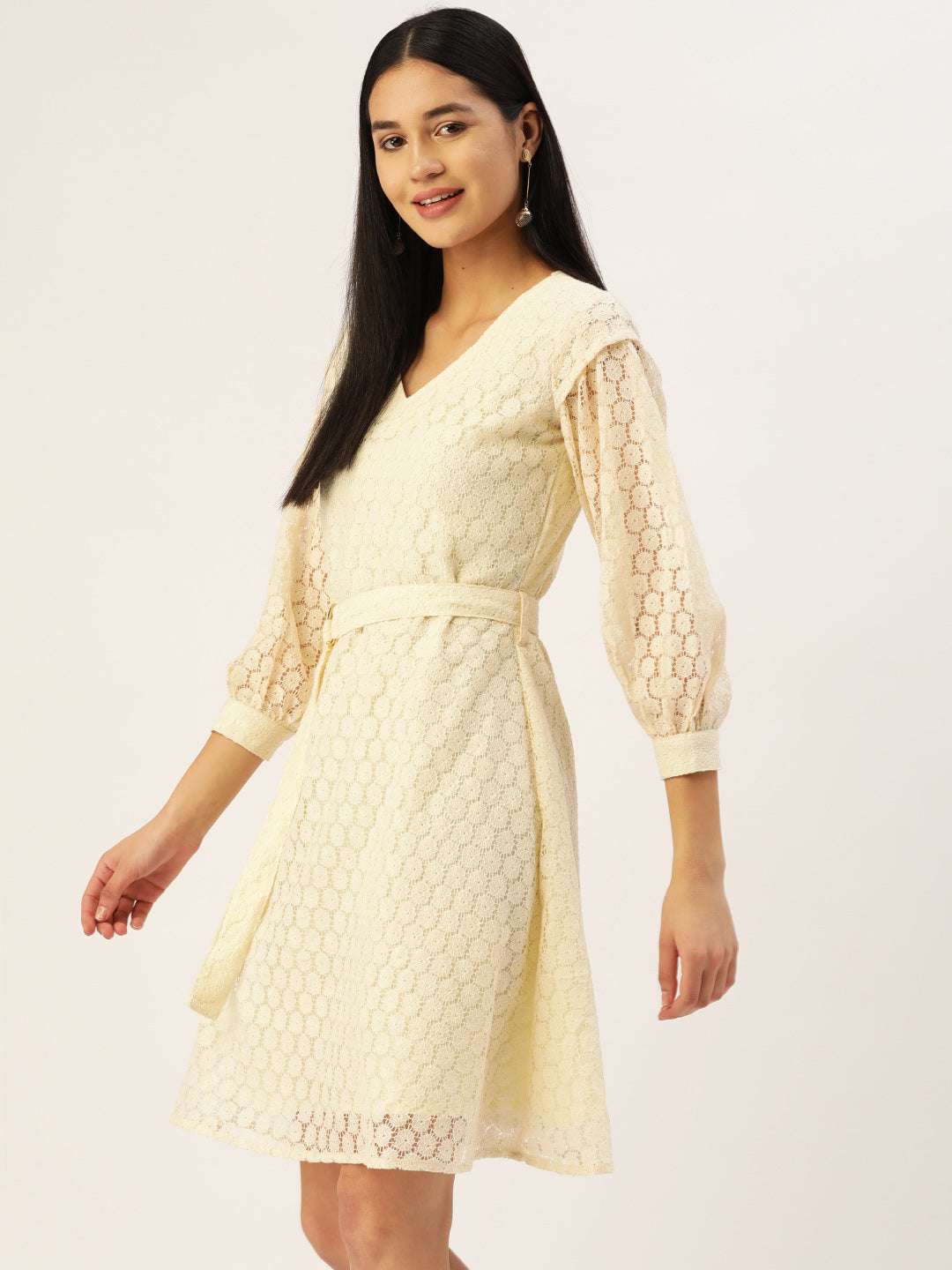 DesiQlo Women Dress - Beige