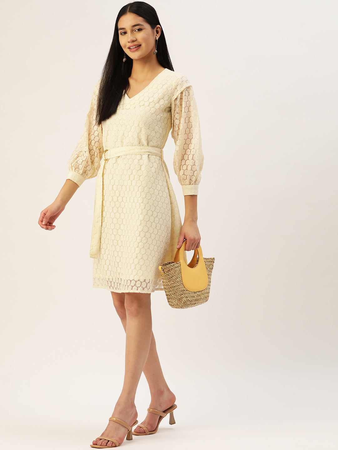 DesiQlo Women Dress - Beige