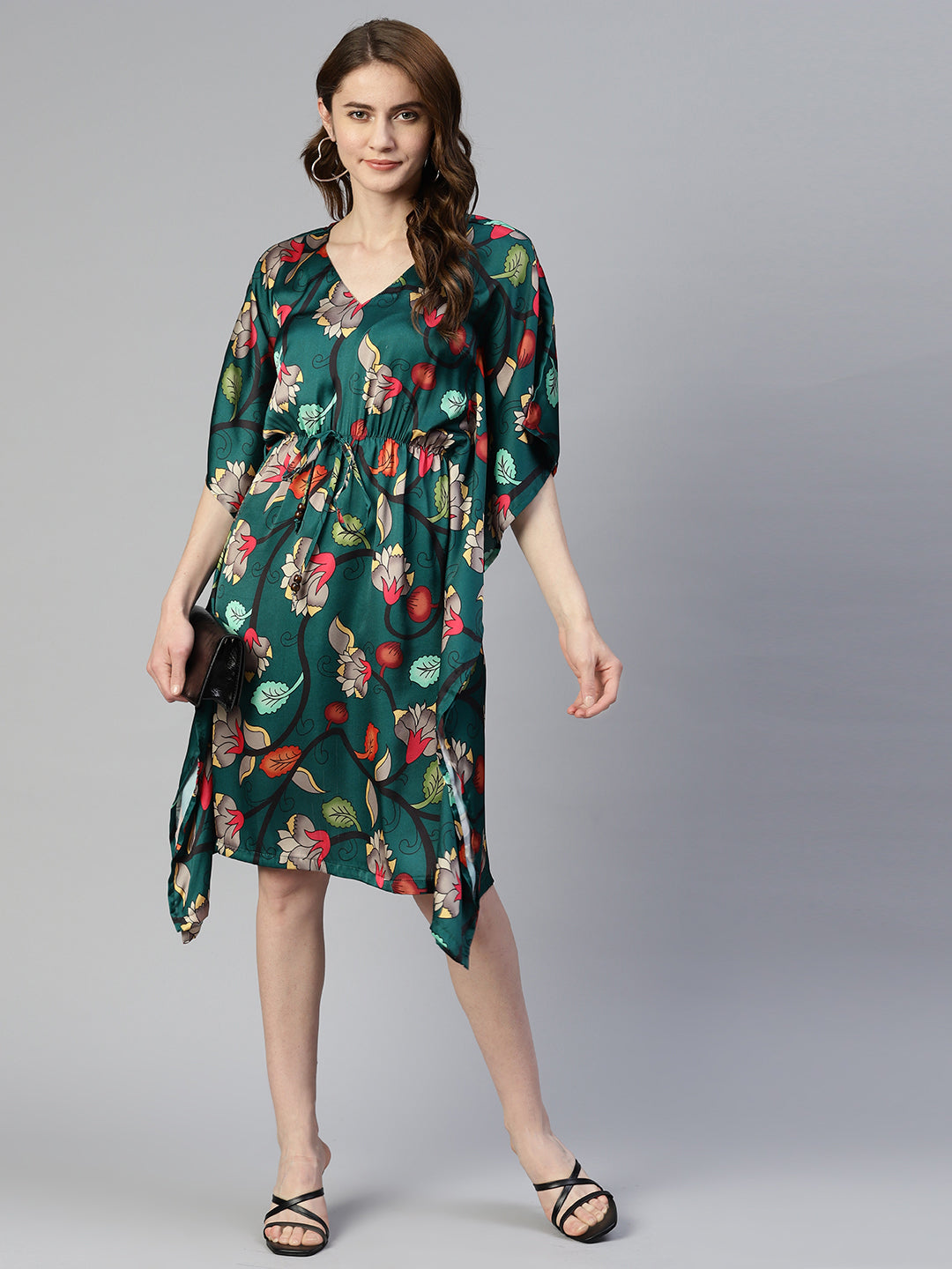 DesiQlo Women Printed Dress - Green