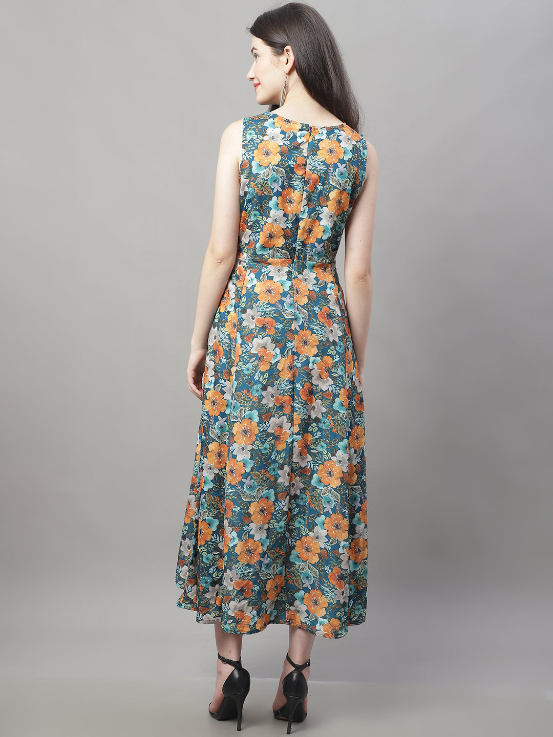 DesiQlo Women Floral Dress - Green