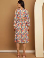 Floral Printed Dress-JND 1029
