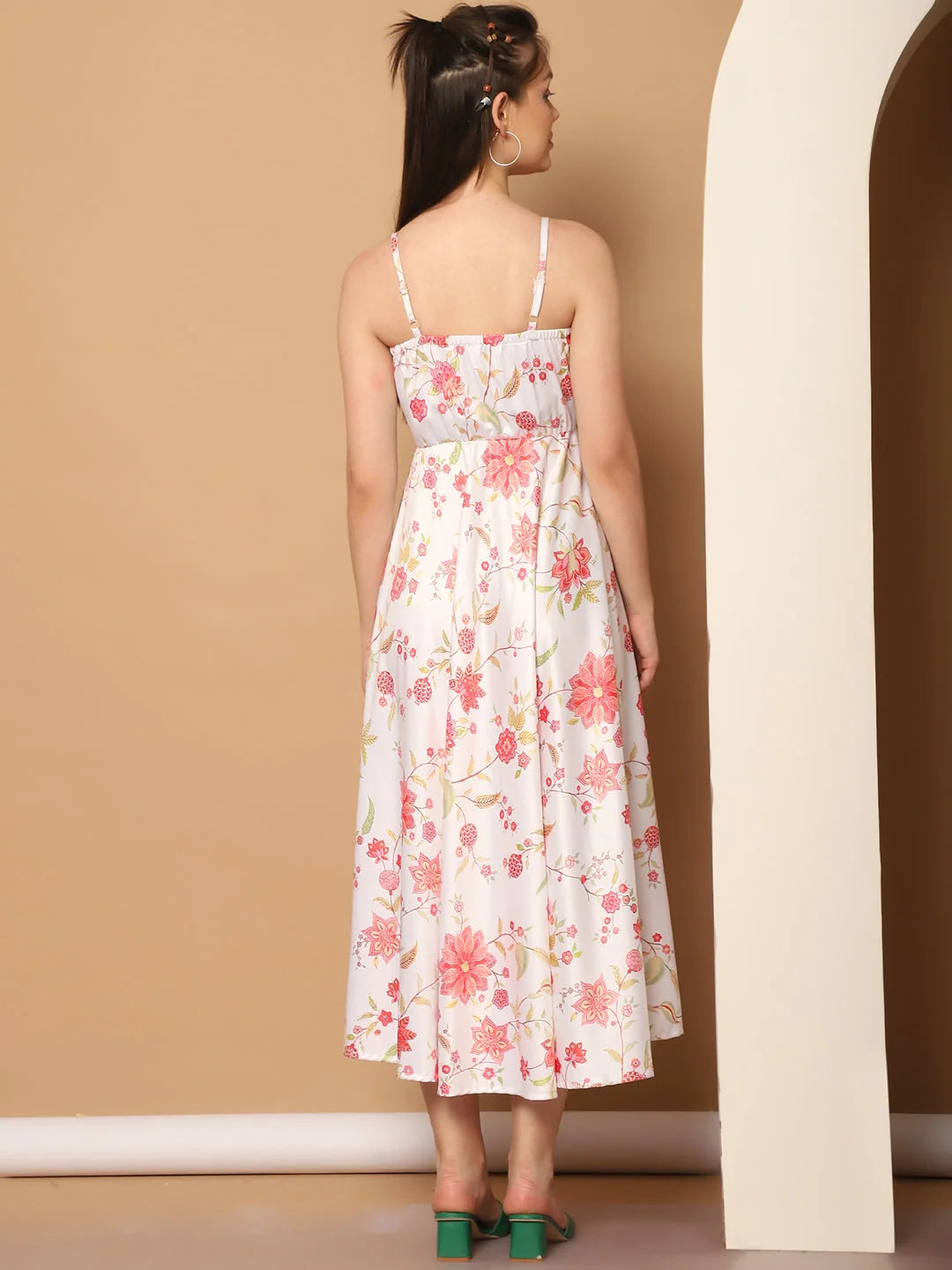 White Floral Maxi Dress - Women's Western Clothing Online