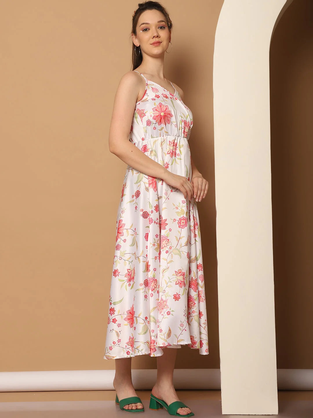 White Floral Maxi Dress - Women's Western Clothing Online
