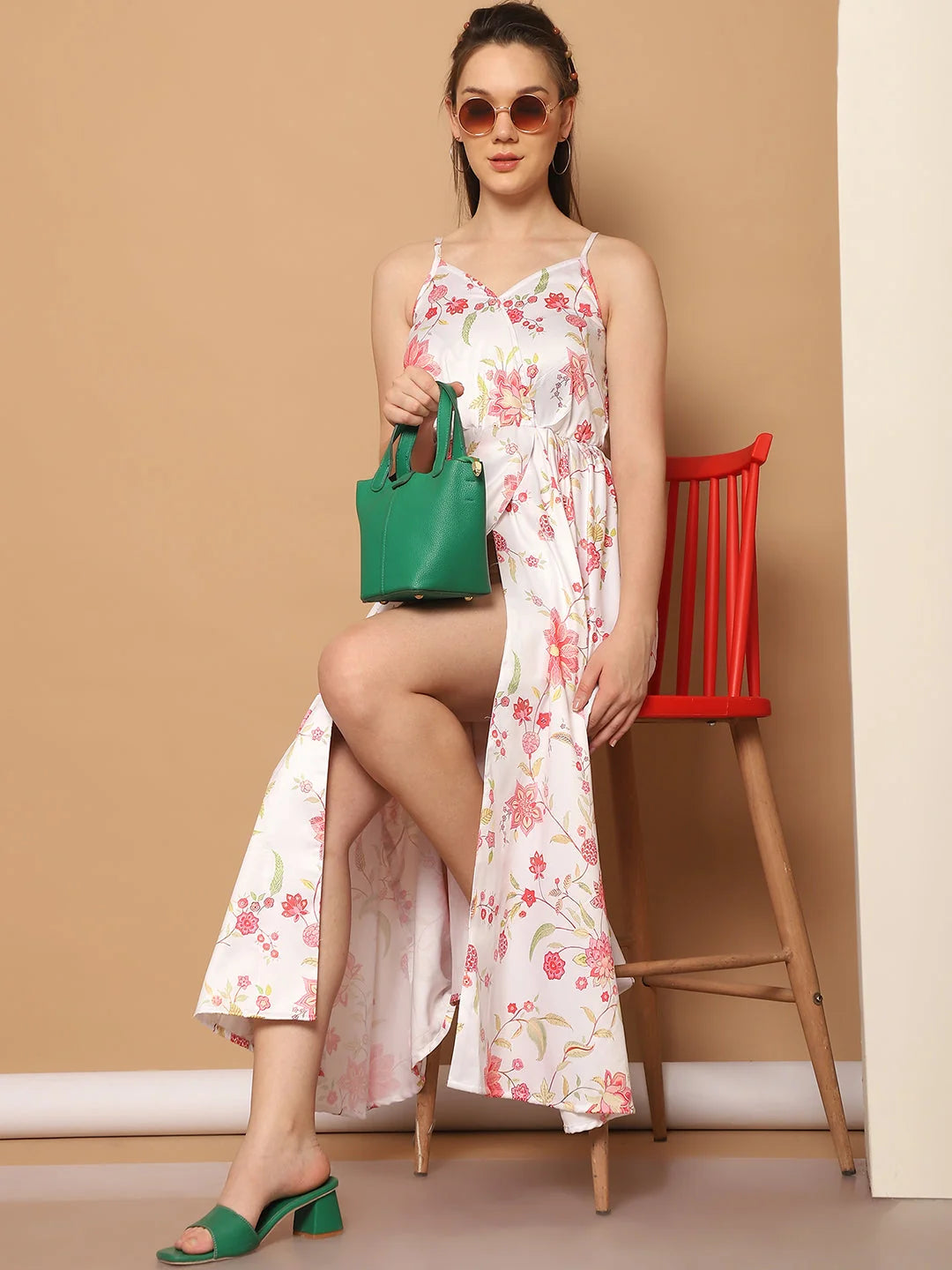 White Floral Maxi Dress - Women's Western Clothing Online