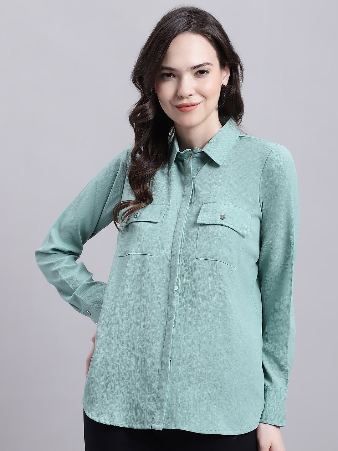 DesiQlo Women Solid Tops - Green