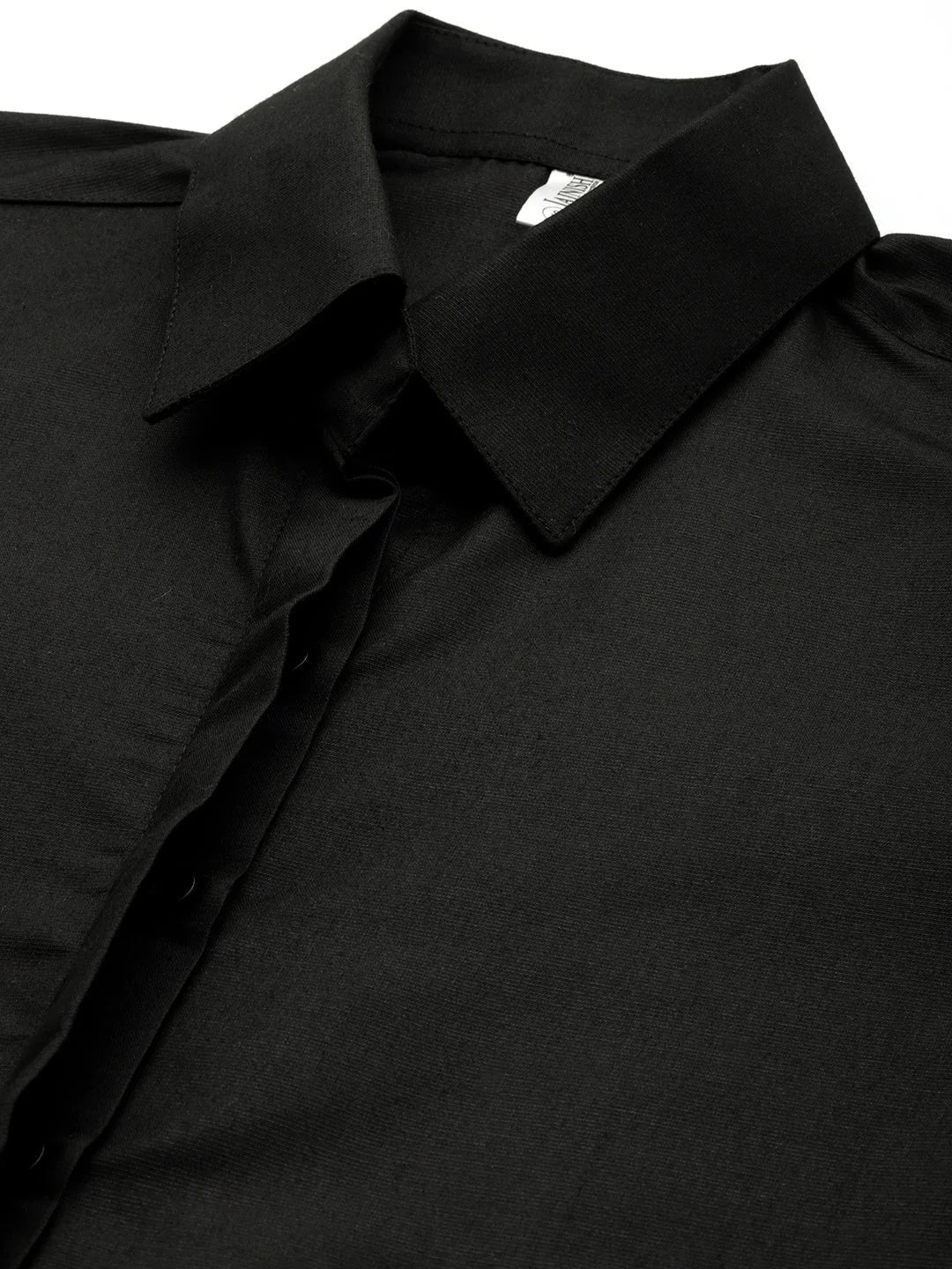 Black Solid Shirt for Women - Versatile Cotton Women's Top