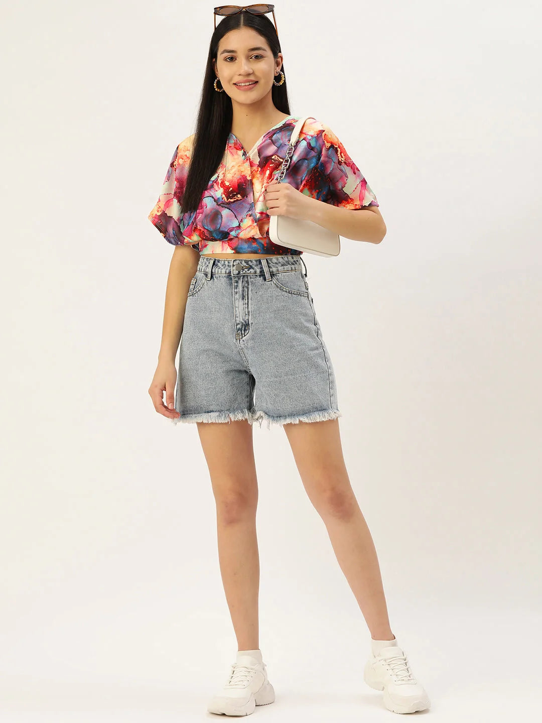 Trendy Printed Wrapped Top - Stylish Women's Blouses Online