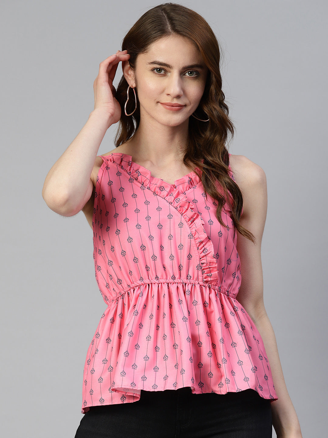 DesiQlo Women Printed Tops - Orange