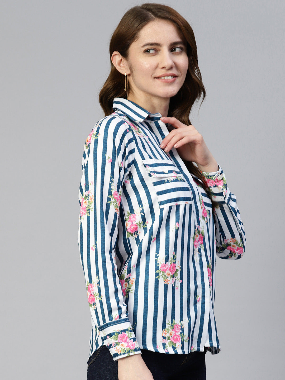 DesiQlo Women Printed Tops - Blue - JNT_2009Blue_XS