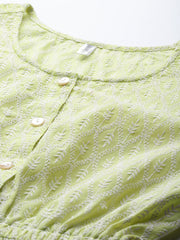 Women  Chikankari Work Empire Top