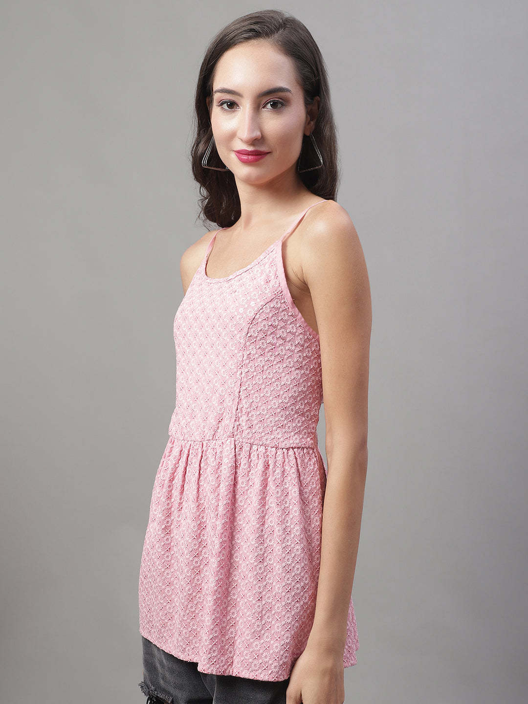 DesiQlo Women Floral Tops - Pink - JNT_2013Pink_XS