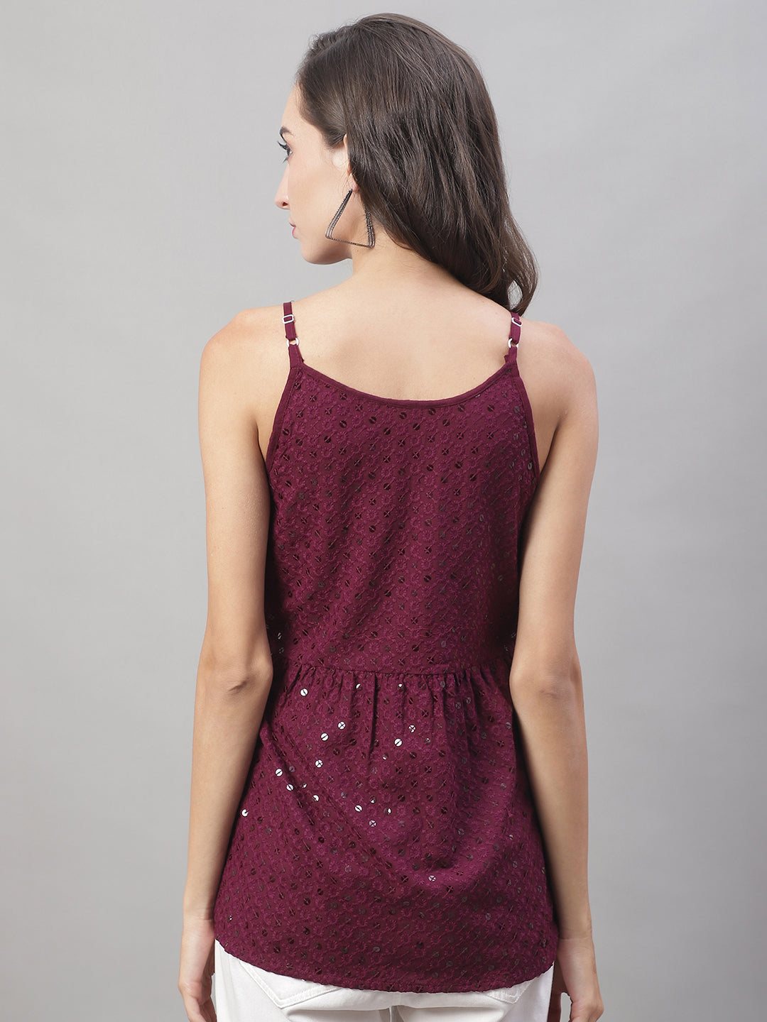 DesiQlo Women Floral Tops - Purple