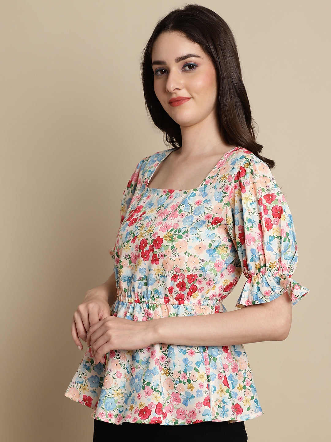 DesiQlo Women Printed Tops - Multicolor
