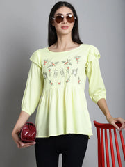 Embroidered Stylish Top-JNT 2019