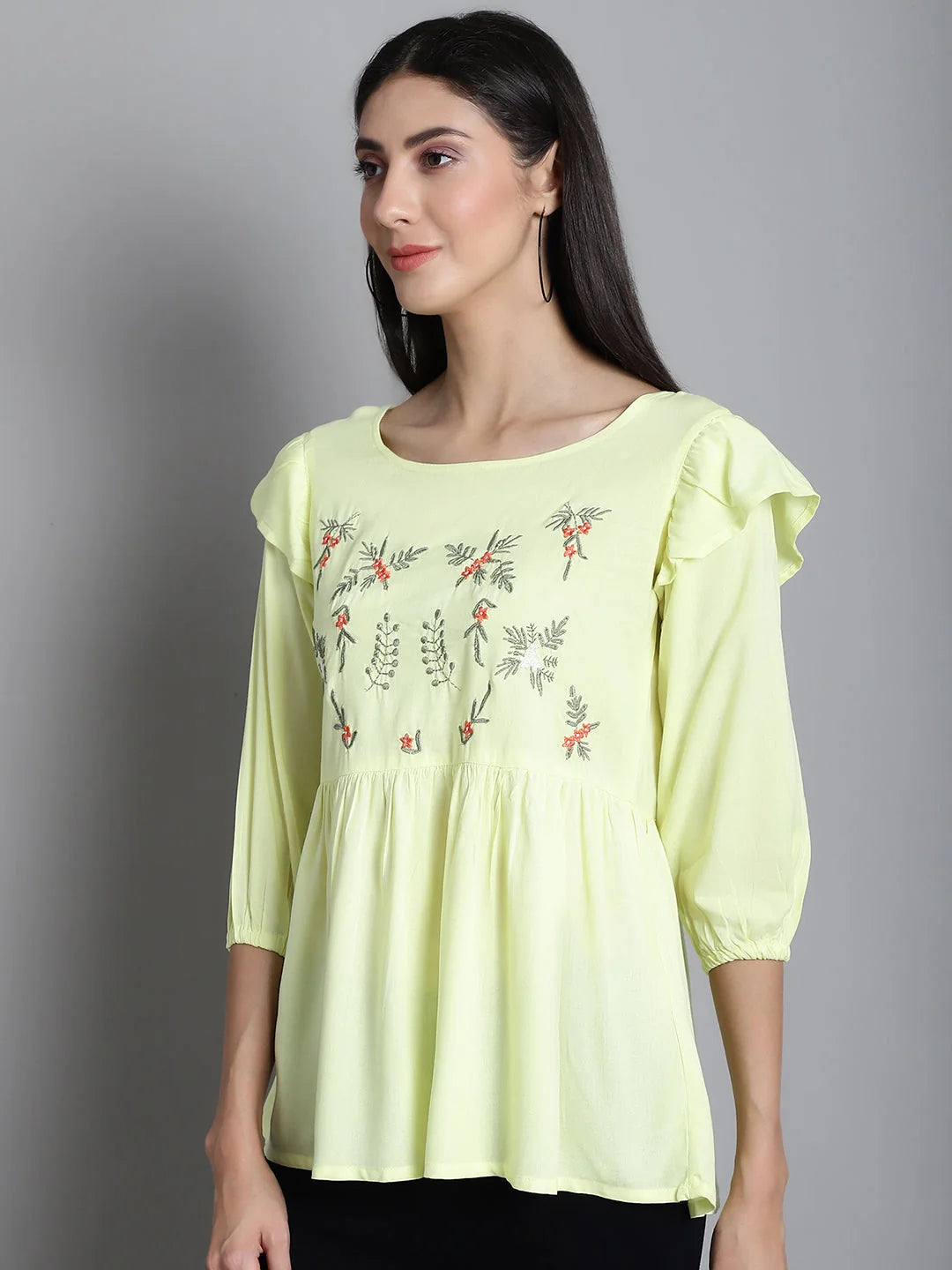 Embroidered Stylish Top: JNT 2019 Women's Blouses & Shirts