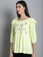 Embroidered Stylish Top-JNT 2019
