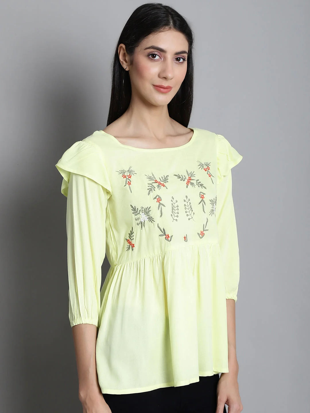 Embroidered Stylish Top: JNT 2019 Women's Blouses & Shirts
