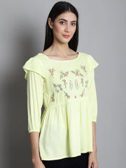 Embroidered Stylish Top-JNT 2019