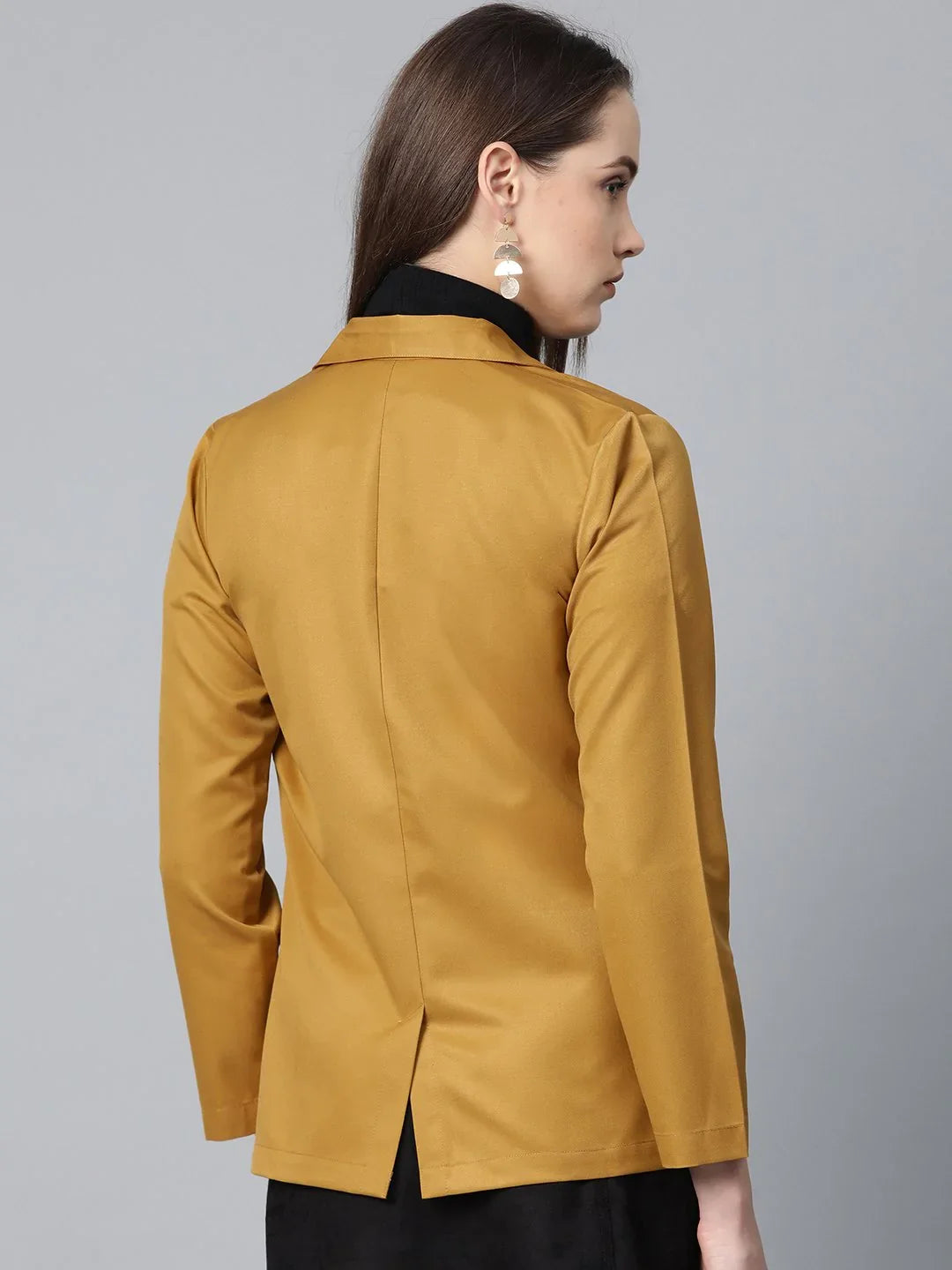 DesiQlo Women Blazer - Yellow - JOB_6001_Mustard_XS