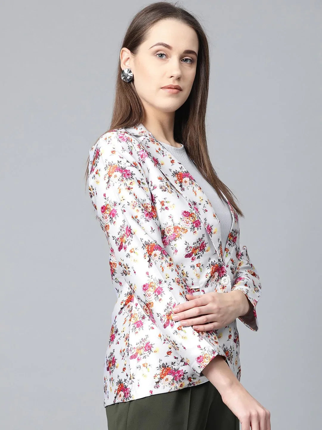 DesiQlo Women Blazer - Grey
