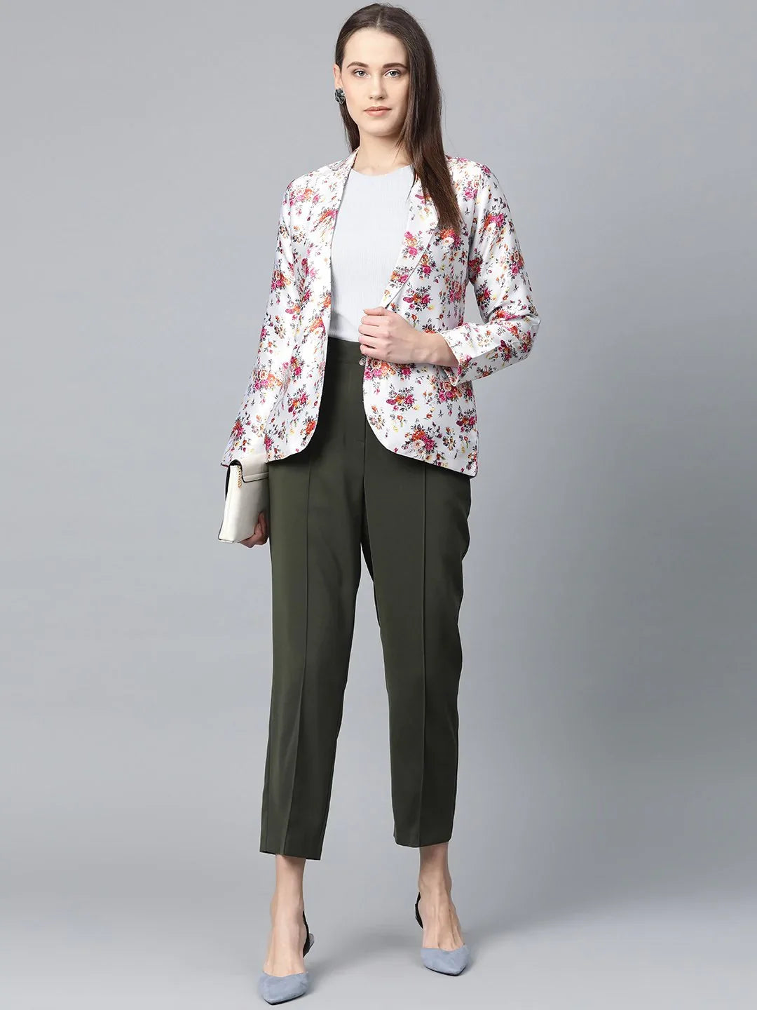 DesiQlo Women Blazer - Grey