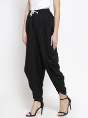 Women Black Solid Dhoti
