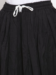 Women Black Solid Dhoti