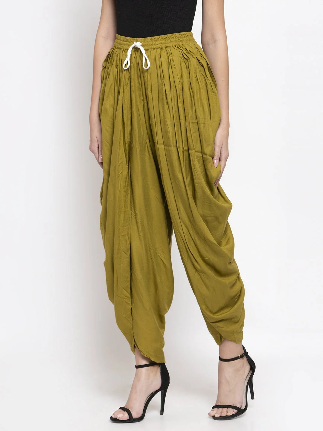 Green Solid Dhoti Pants - Women's Dhoti Kurta Set Outfit