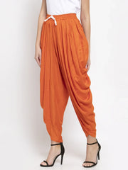 DesiQlo Women Orange Solid Dhoti (JOD 2129 Orange)