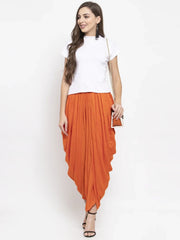 DesiQlo Women Orange Solid Dhoti (JOD 2129 Orange)