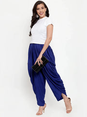 DesiQlo Women Royal-Blue Solid Dhoti (JOD 2129 Royal)