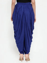 DesiQlo Women Royal-Blue Solid Dhoti (JOD 2129 Royal)