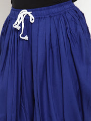 DesiQlo Women Royal-Blue Solid Dhoti (JOD 2129 Royal)