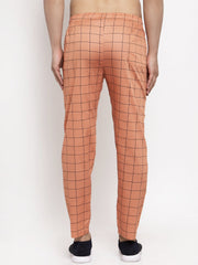 Indian Needle Men's Orange Cotton Track Pants