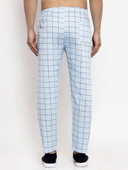 Indian Needle Men's Blue Checked Track Pants