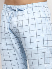 Indian Needle Men's Blue Checked Track Pants