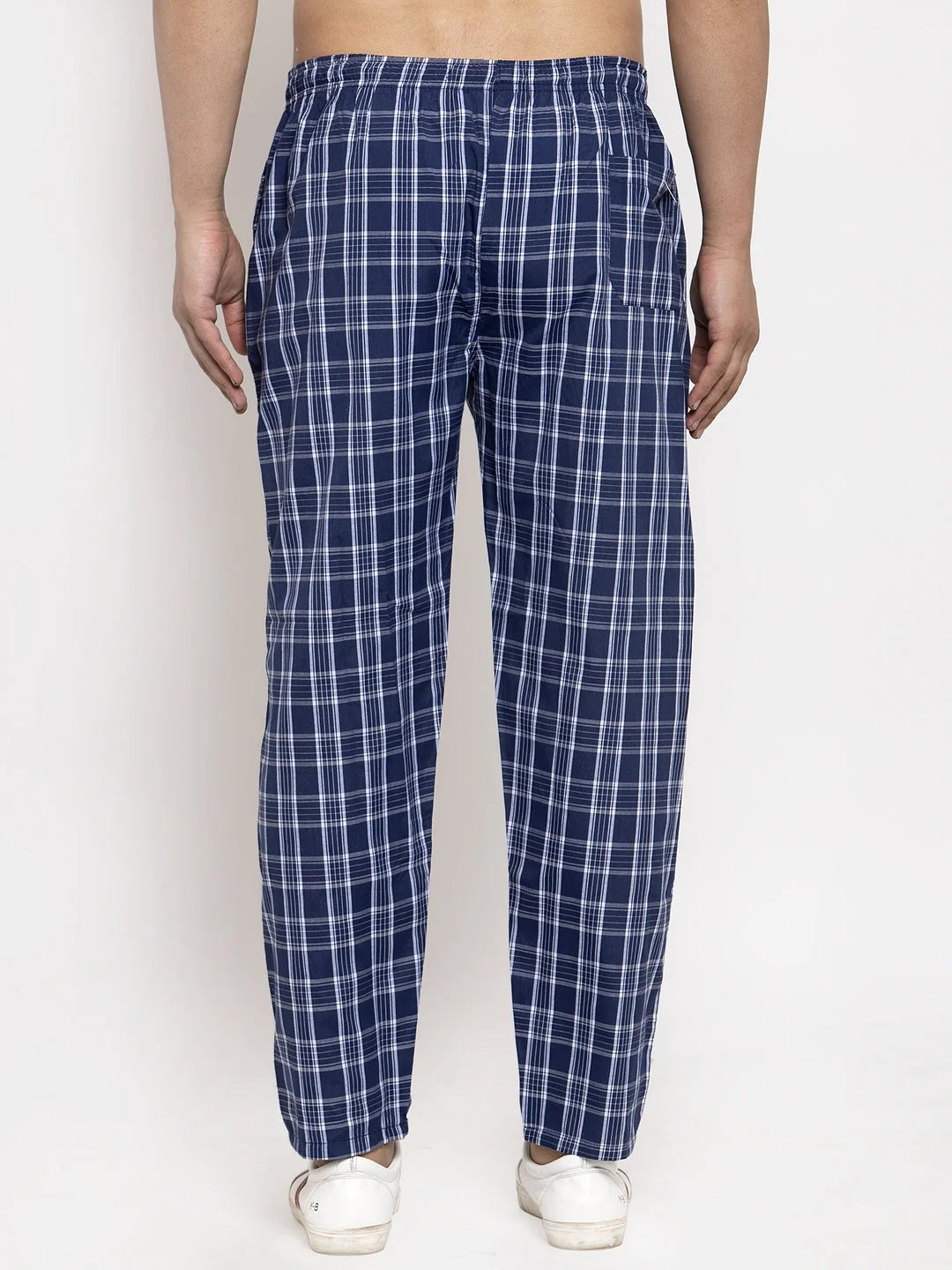 Indian Needle Blue Cotton Mens Pajama Pants - Stylish Sleepwear