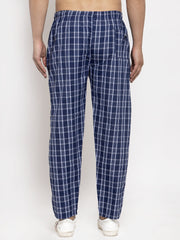 Indian Needle Men's Blue Cotton Track Pants