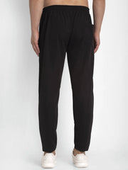 Indian Needle Men's Black Solid Track Pants
