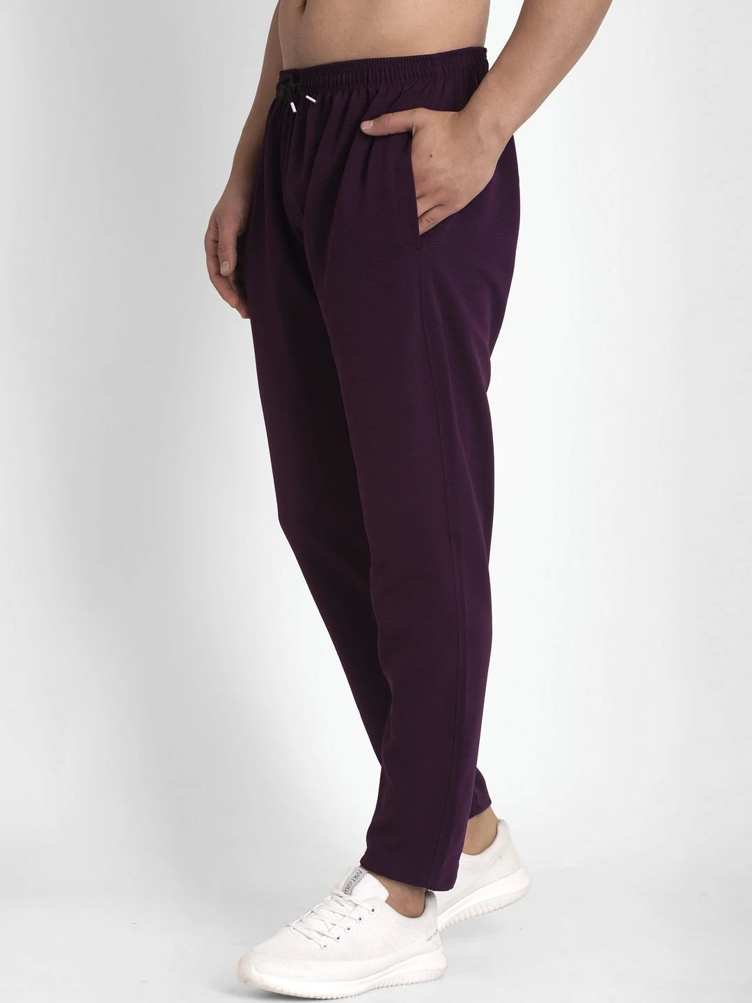 Purple Solid Mens Pajama Jogger Pants - Indian Needle