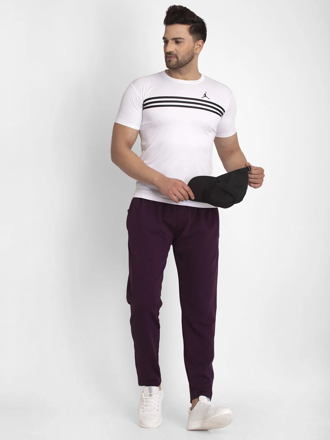 Purple Solid Mens Pajama Jogger Pants - Indian Needle