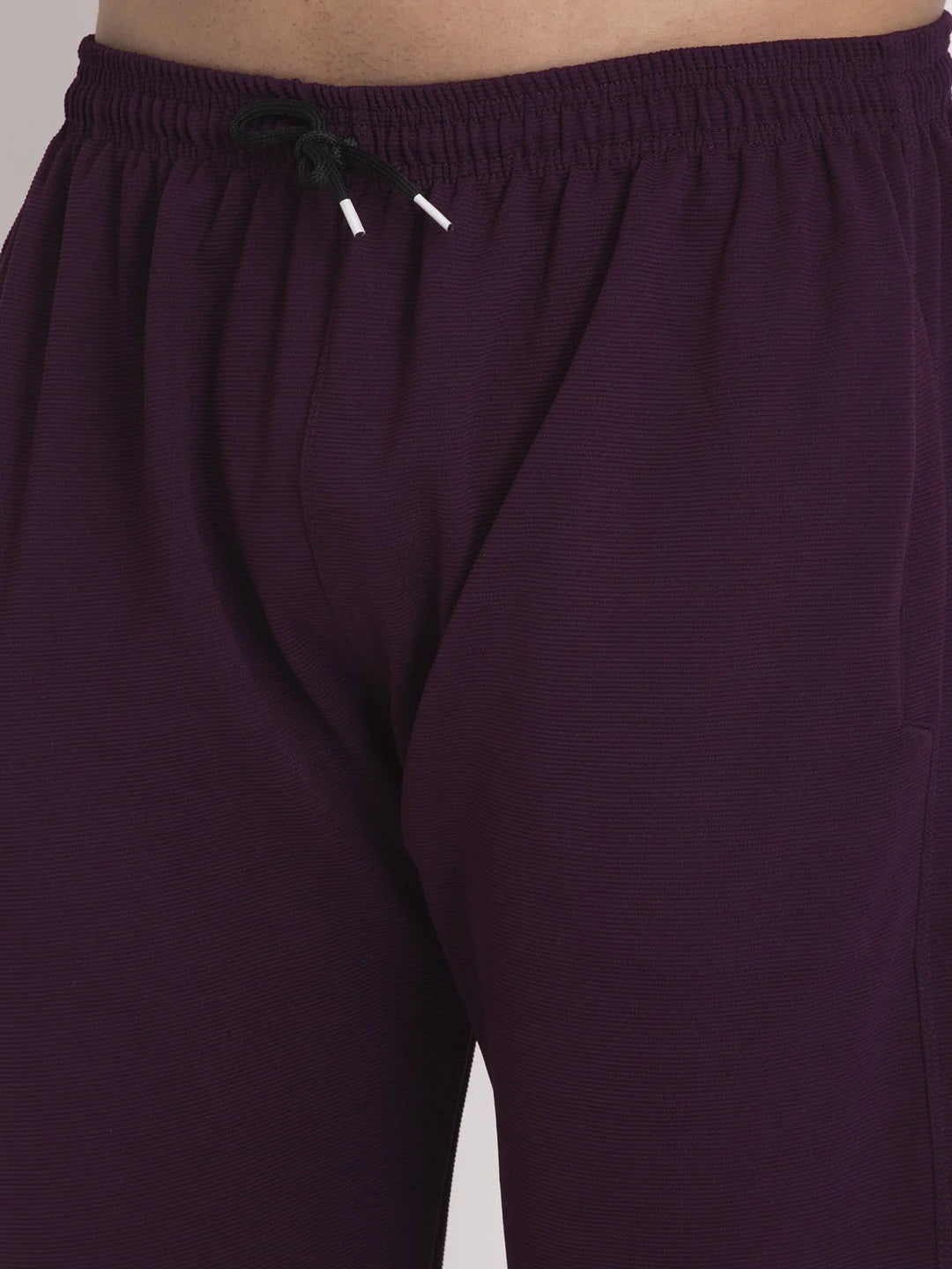 Purple Solid Mens Pajama Jogger Pants - Indian Needle