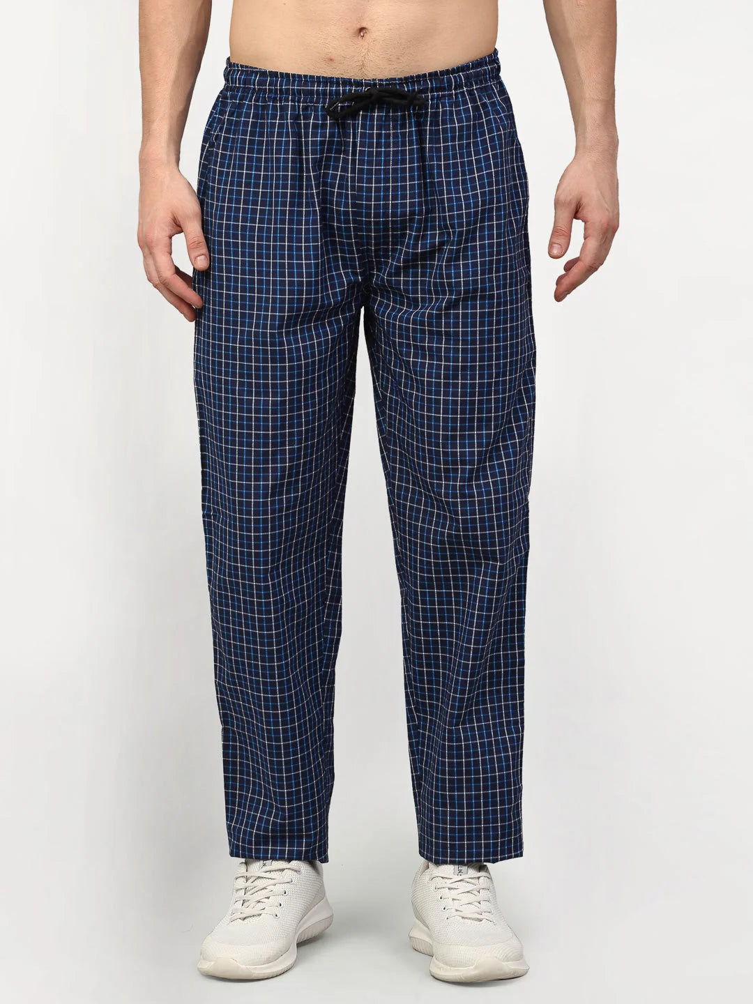 Indian Needle Blue Cotton Mens Pajama Track Pants