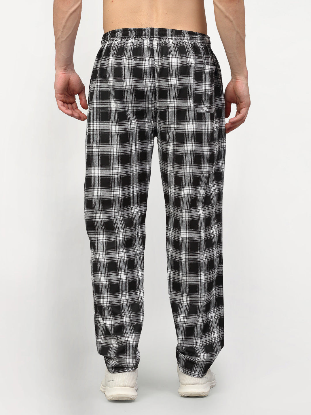 Indian Needle Black Cotton Mens Pajama Jogger Pants