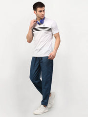 Indian Needle Men's Blue Cotton Quality Checked Track Pants